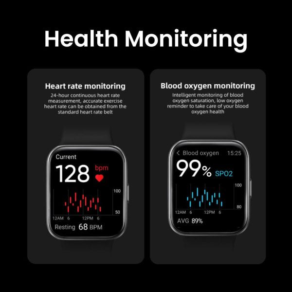 NexFit Smart Fitness Tracker Smartwatch with Heart Rate Monitor, Sleep Tracking & Notifications for Health & Activity Tracking