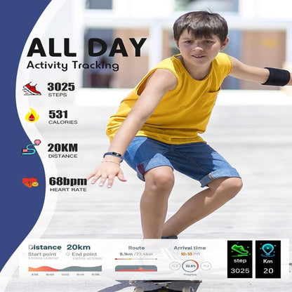 Childrens Smartwatch Fitness - Activity Tracker with Pedometer & GPS for Kids