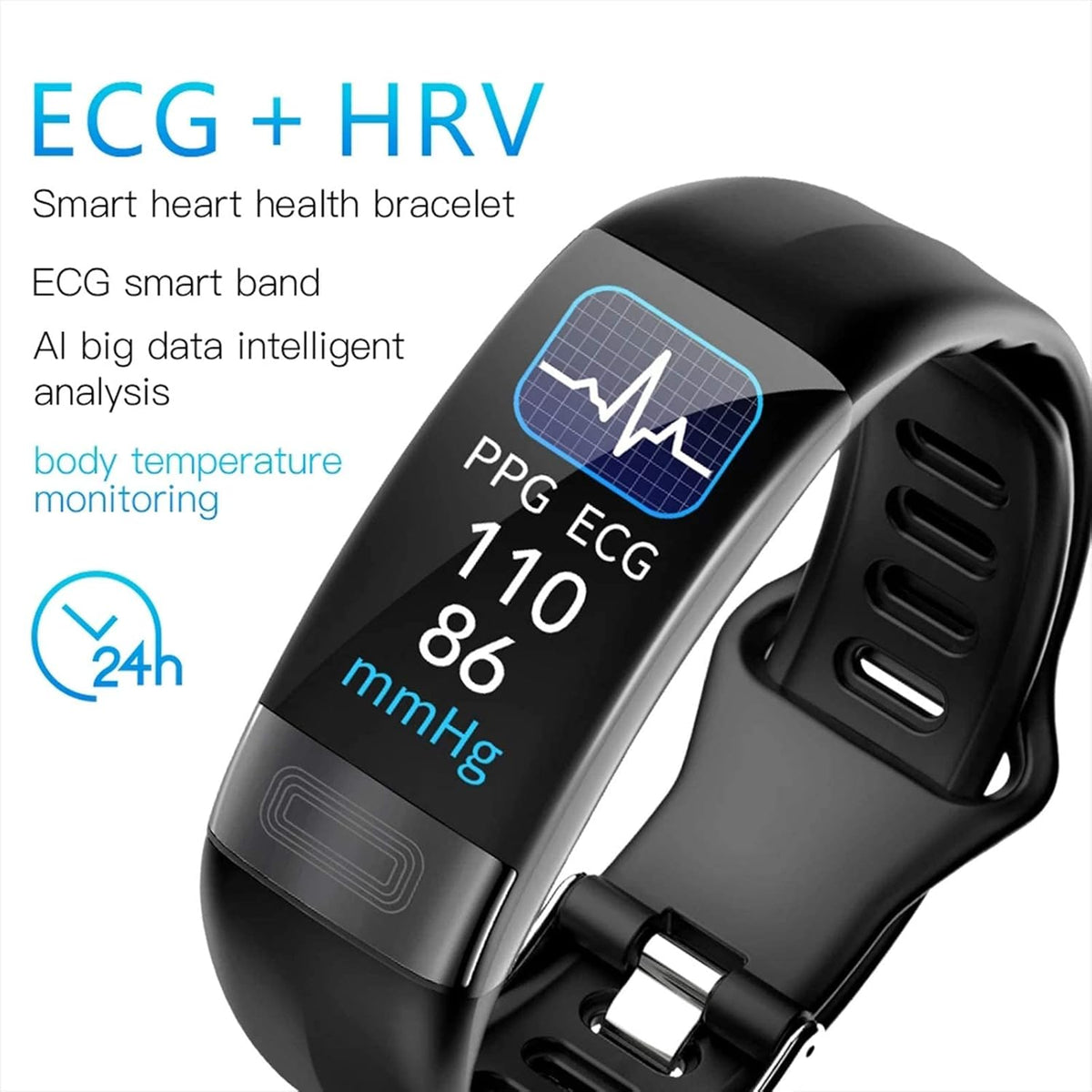 Blood Pressure & Heart Rate Smart Health Watch – BP Monitor, Pulse & O₂ Tracking with Steps & Calories Counter