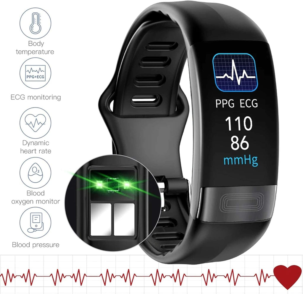 Blood Pressure & Heart Rate Smart Health Watch – BP Monitor, Pulse & O₂ Tracking with Steps & Calories Counter