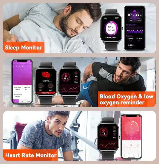 Smartwatch with Glucose Monitor – Non-Invasive Diabetes Tracker for Men & Women