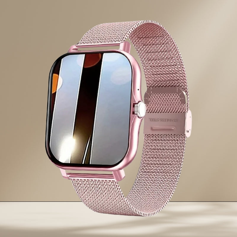 BellaFit Rose Gold Smartwatch – Fitness & Health Monitoring for Modern Women