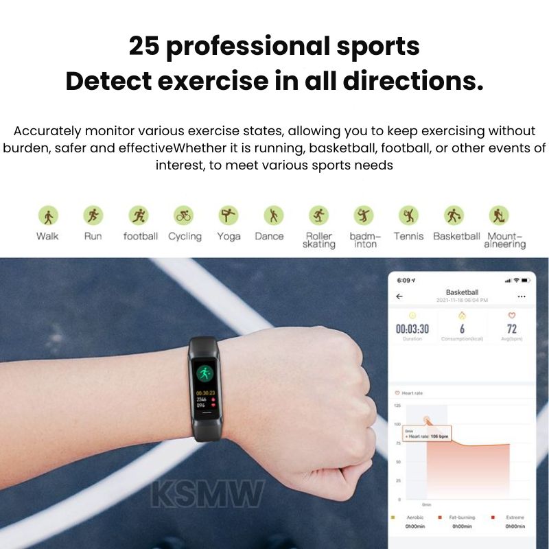 Bracelet Smart Watch for Women – Slim AMOLED Fitness Tracker Bracelet Watch with Heart Rate, SpO2, BP & Temperature Monitor, 10-Day Battery, Waterproof