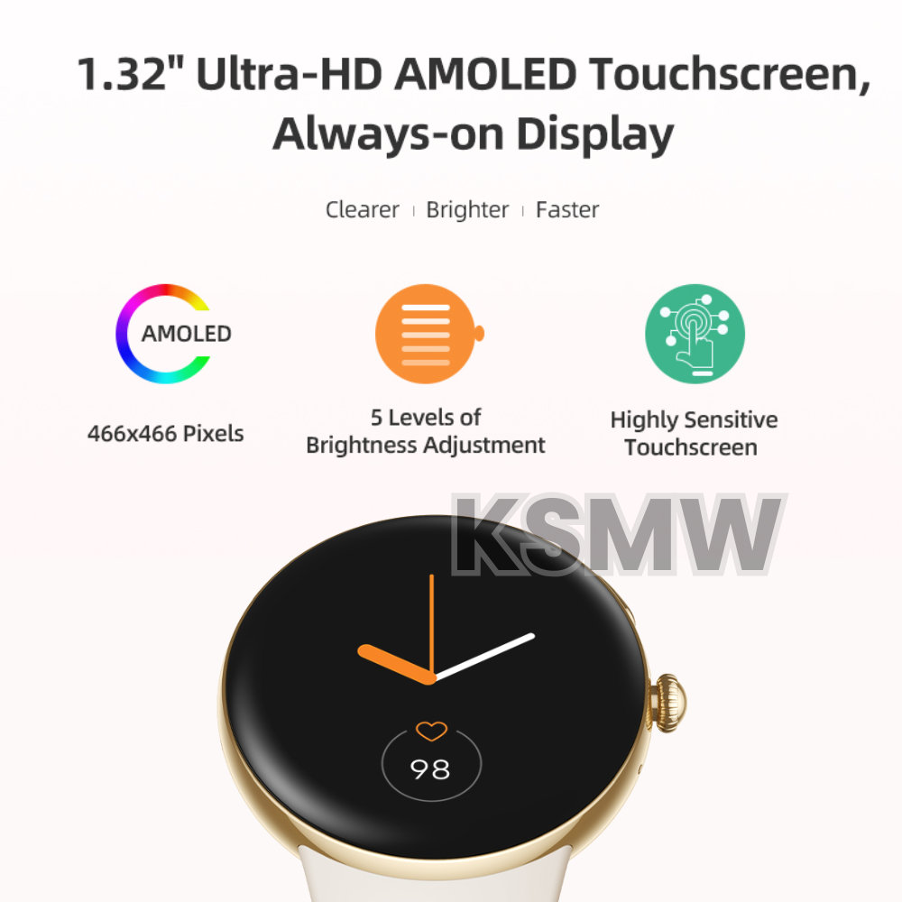 Android Smart Watches for Women – Super-Slim Lightweight Smartwatch with Bluetooth Calls, Health & Fitness Tracking, 14-Day Battery, Android iOS