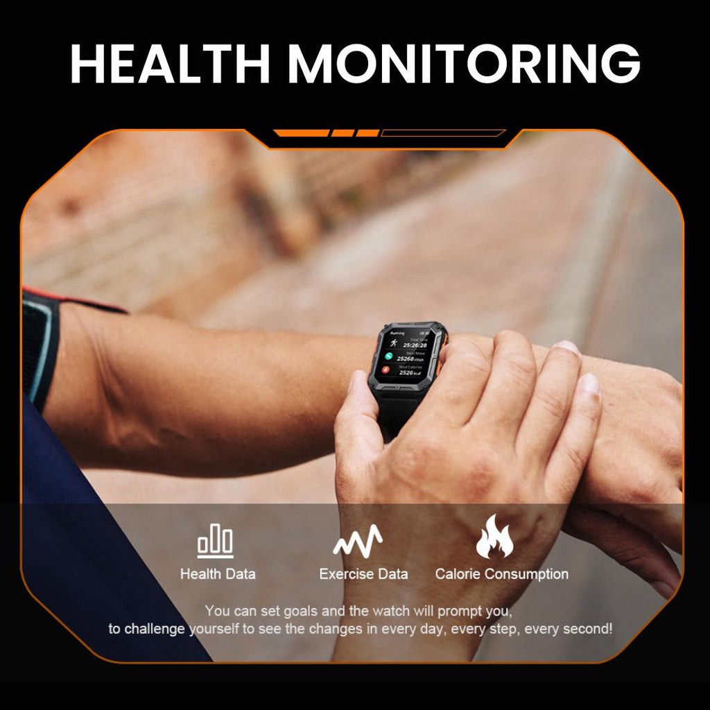 Aegis Series Pro Smartwatch | Durable, Health Monitoring & Bluetooth Connectivity for Active Lifestyles