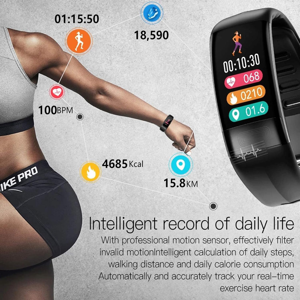 Blood Pressure & Heart Rate Smart Health Watch – BP Monitor, Pulse & O₂ Tracking with Steps & Calories Counter