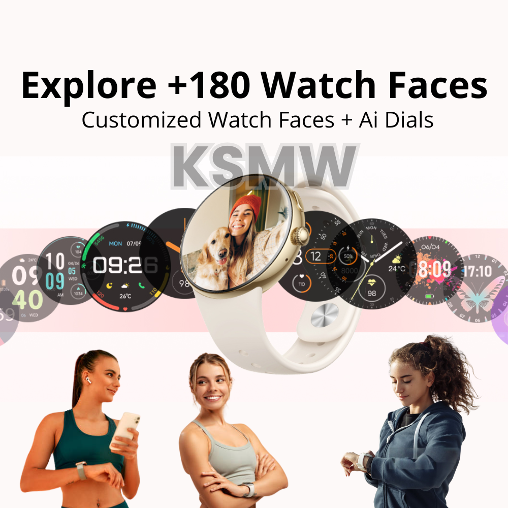 Android Smart Watches for Women – Super-Slim Lightweight Smartwatch with Bluetooth Calls, Health & Fitness Tracking, 14-Day Battery, Android iOS