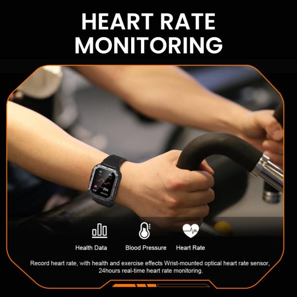Titan Force Pro - Smart Fitness Tracker Smartwatch with Heart Rate Monitor, GPS, and Waterproof Design for Outdoor Activities and Daily Use