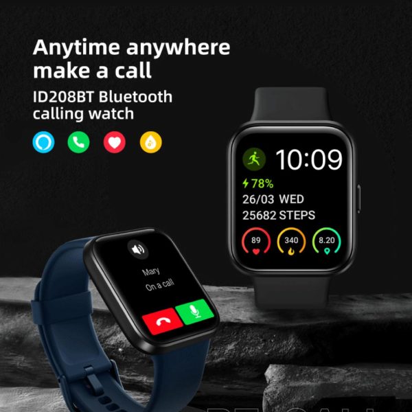 NexFit Smart Fitness Tracker Smartwatch with Heart Rate Monitor, Sleep Tracking & Notifications for Health & Activity Tracking