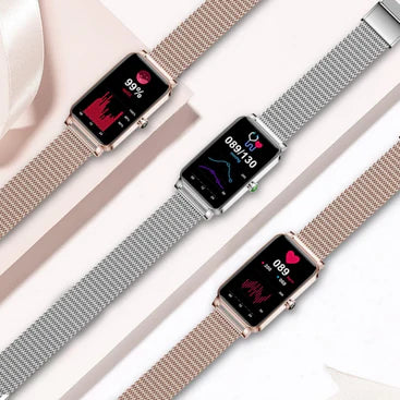 Aura Elegance Women's Smartwatch | IP68 Waterproof, Health Monitoring & Stylish Design | Ladies Exercise Watches