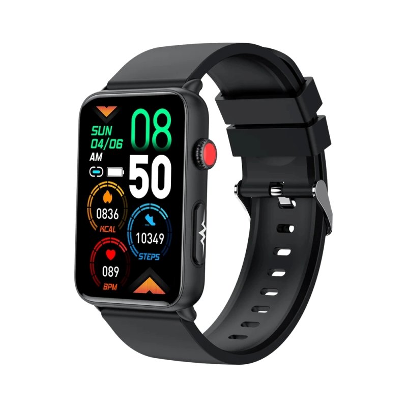 BodySmaart Glucose, Blood Pressure And Heart Rate Monitor Watch Silicone Black 2