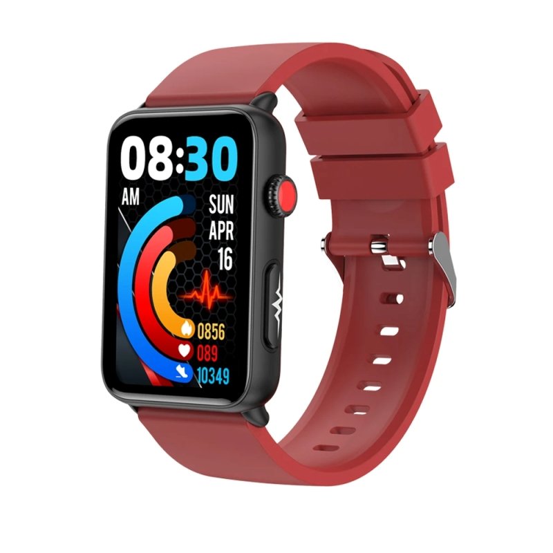 BodySmaart Glucose, Blood Pressure And Heart Rate Monitor Watch Silicone Red 2