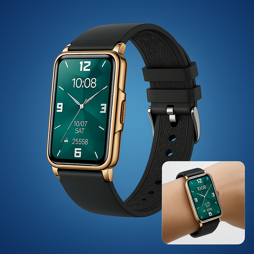 Ladies Smart Health Watch – Heart Rate, BP & Fitness Tracking with Elegant Slim Design
