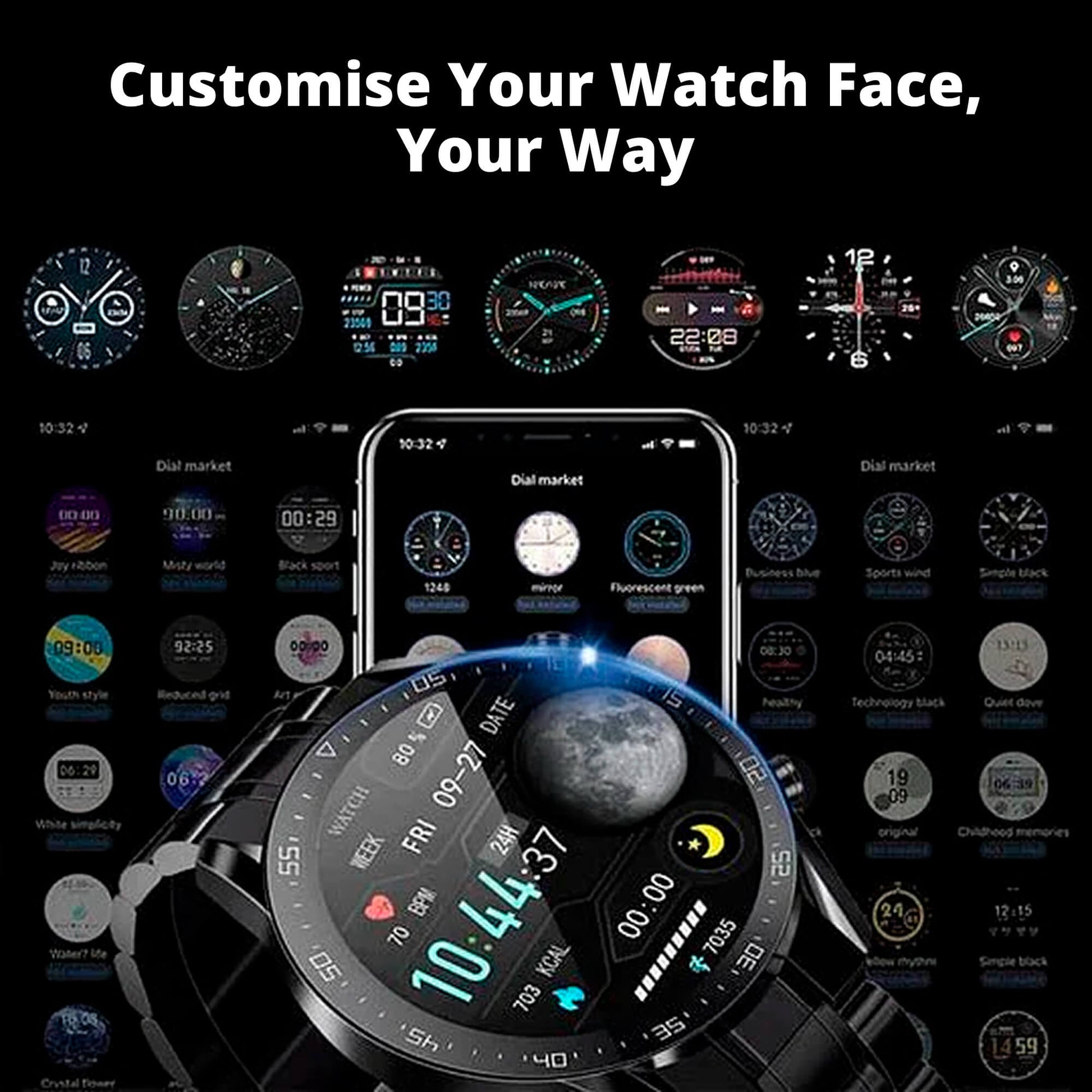 Diabetes Smartwatch with Blood Sugar Monitoring – Non-Invasive Glucose Sensor Watch