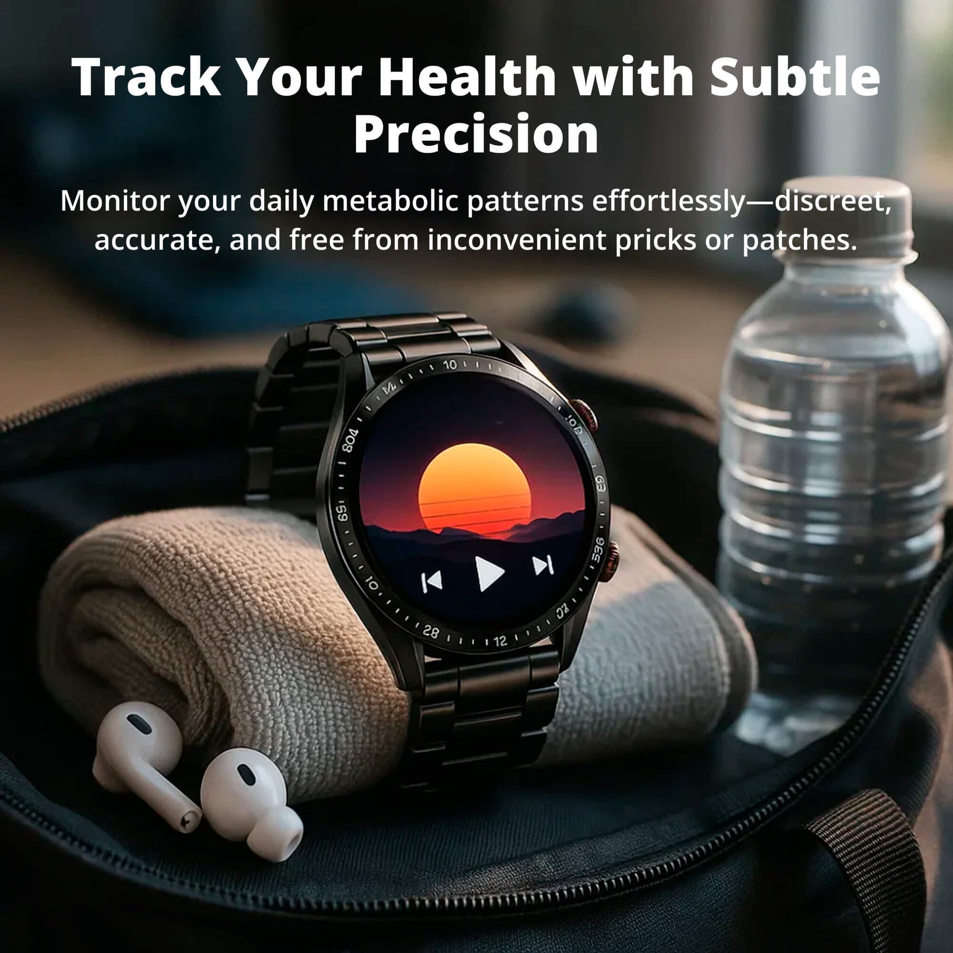 Diabetes Smartwatch with Glucose Monitoring – Non-Invasive Blood Sugar Tester for Health & Fitness