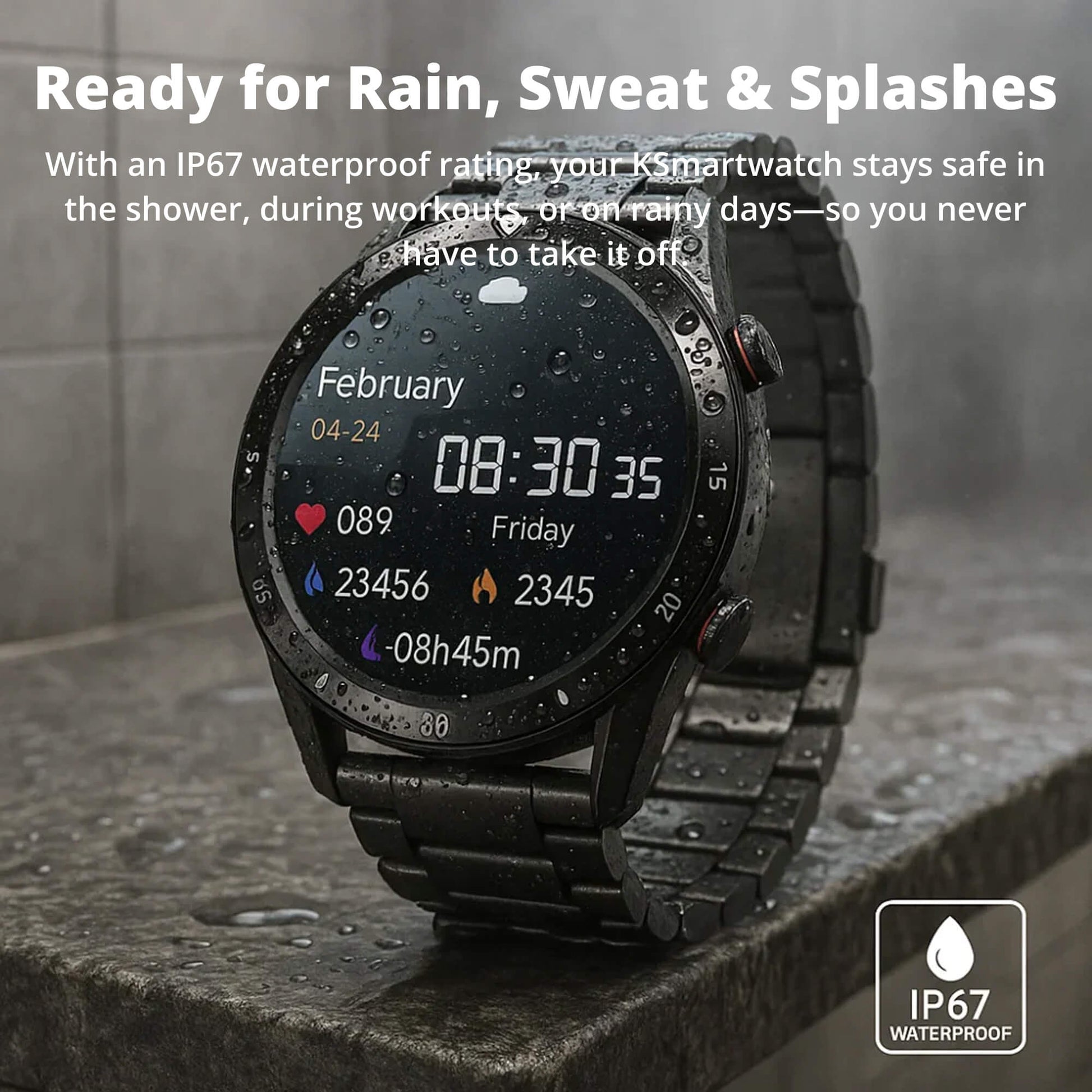 Diabetes Smartwatch with Glucose Monitoring – Non-Invasive Blood Sugar Tester for Health & Fitness