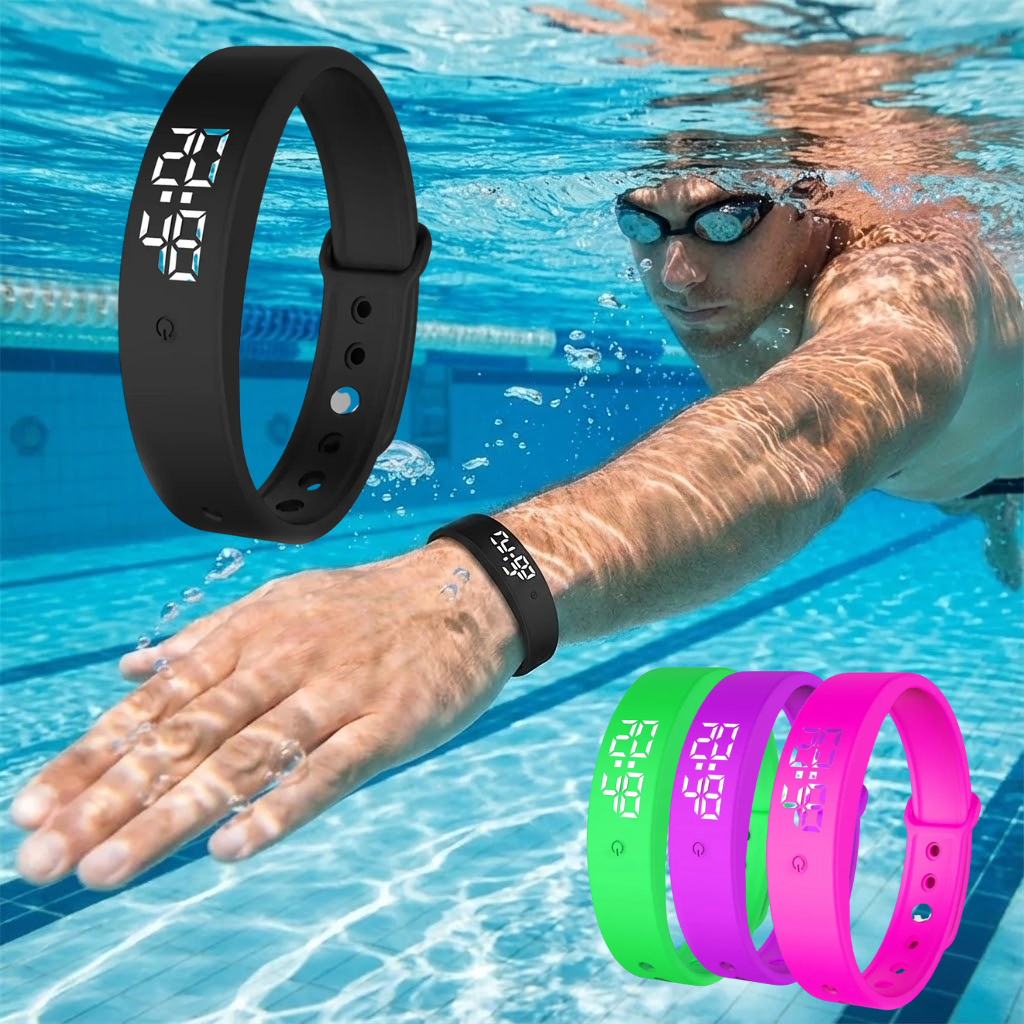 Swimming Smart Watch & Fitness Tracker – Step Counter, Calories, Heart Rate & Waterproof Sports Wristband