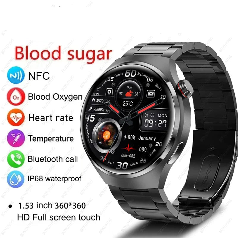 Smartwatch with EKG & Blood Oxygen Monitor | AMOLED Display, NFC Connectivity & Ideal for Health Tracking and Daily Use
