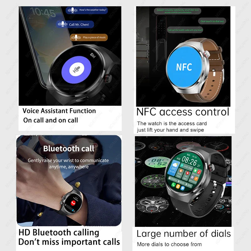 Smartwatch with EKG & Blood Oxygen Monitor | AMOLED Display, NFC Connectivity & Ideal for Health Tracking and Daily Use
