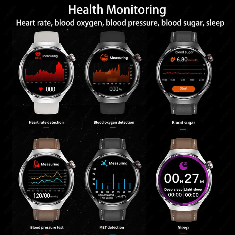 Smartwatch with EKG & Blood Oxygen Monitor | AMOLED Display, NFC Connectivity & Ideal for Health Tracking and Daily Use