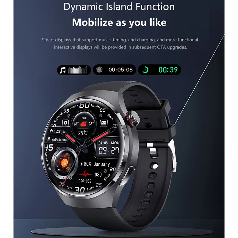 Smartwatch with EKG & Blood Oxygen Monitor | AMOLED Display, NFC Connectivity & Ideal for Health Tracking and Daily Use