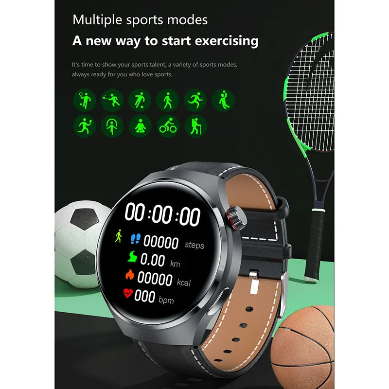 Smartwatch with EKG & Blood Oxygen Monitor | AMOLED Display, NFC Connectivity & Ideal for Health Tracking and Daily Use