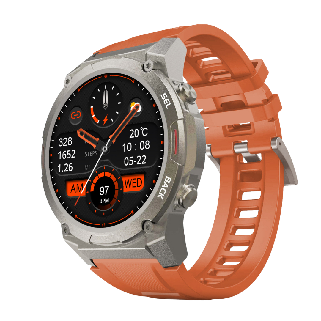 Rugged Fitness Tracker Smartwatch | Waterproof, Heart Rate Monitor & GPS for Outdoor Activities