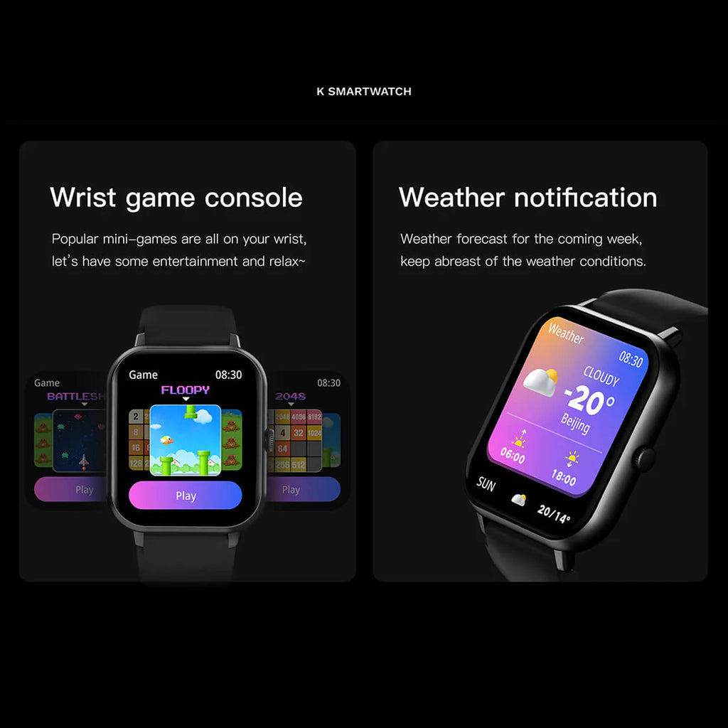 Family Smart Health Watch | Waterproof Activity & Fitness Tracker for Kids & Adults with HR, BP, SpO2, Sleep & Step Counter