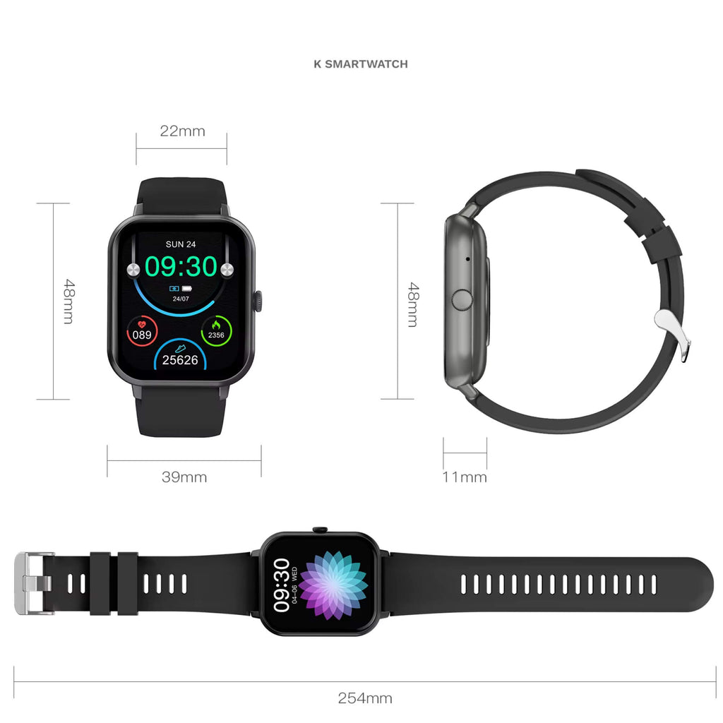 Family Smart Health Watch | Waterproof Activity & Fitness Tracker for Kids & Adults with HR, BP, SpO2, Sleep & Step Counter