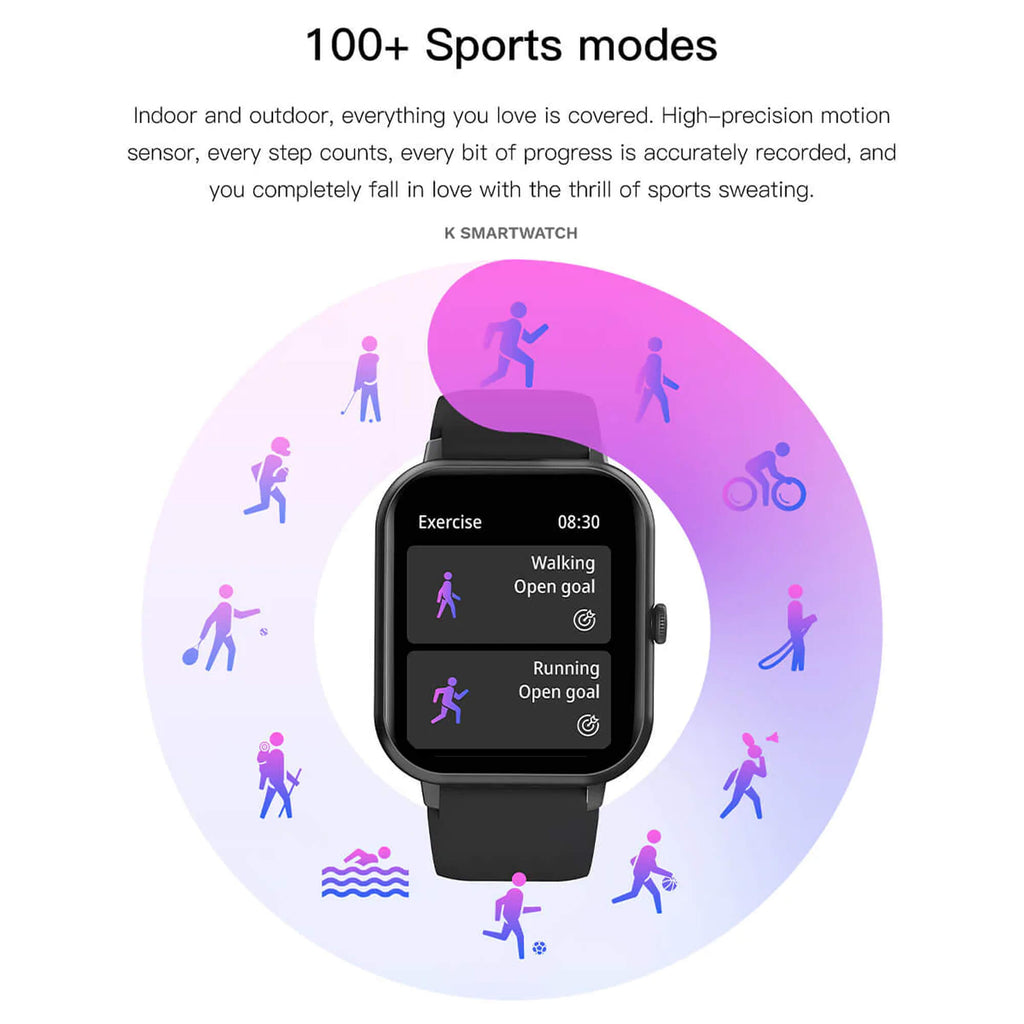 Family Smart Health Watch | Waterproof Activity & Fitness Tracker for Kids & Adults with HR, BP, SpO2, Sleep & Step Counter