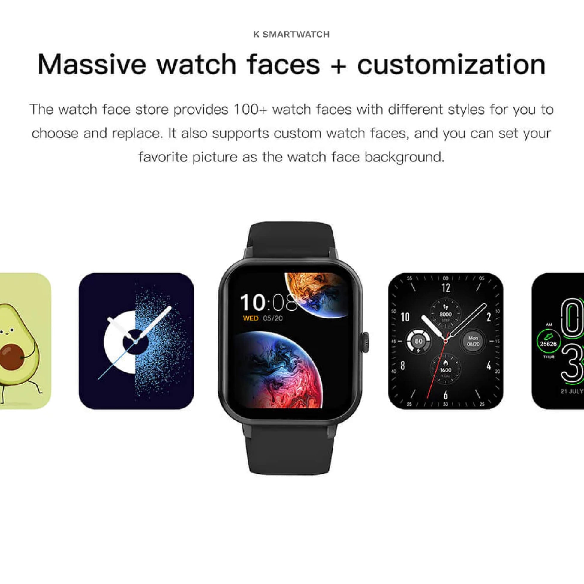 Family Smart Health Watch | Waterproof Activity & Fitness Tracker for Kids & Adults with HR, BP, SpO2, Sleep & Step Counter