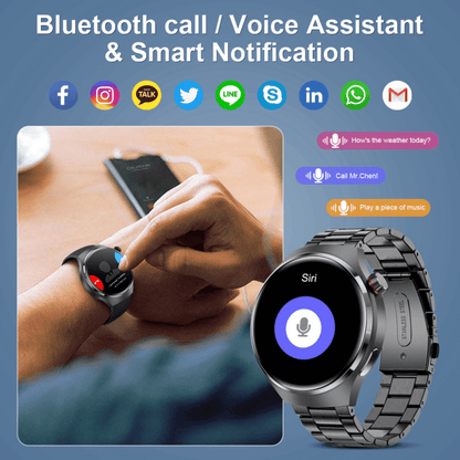 Stainless Steel Black Smart Watch for Men Android Watch UK | LK 126®