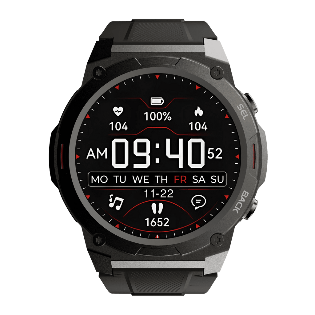 Rugged Fitness Tracker Smartwatch | Waterproof, Heart Rate Monitor & GPS for Outdoor Activities
