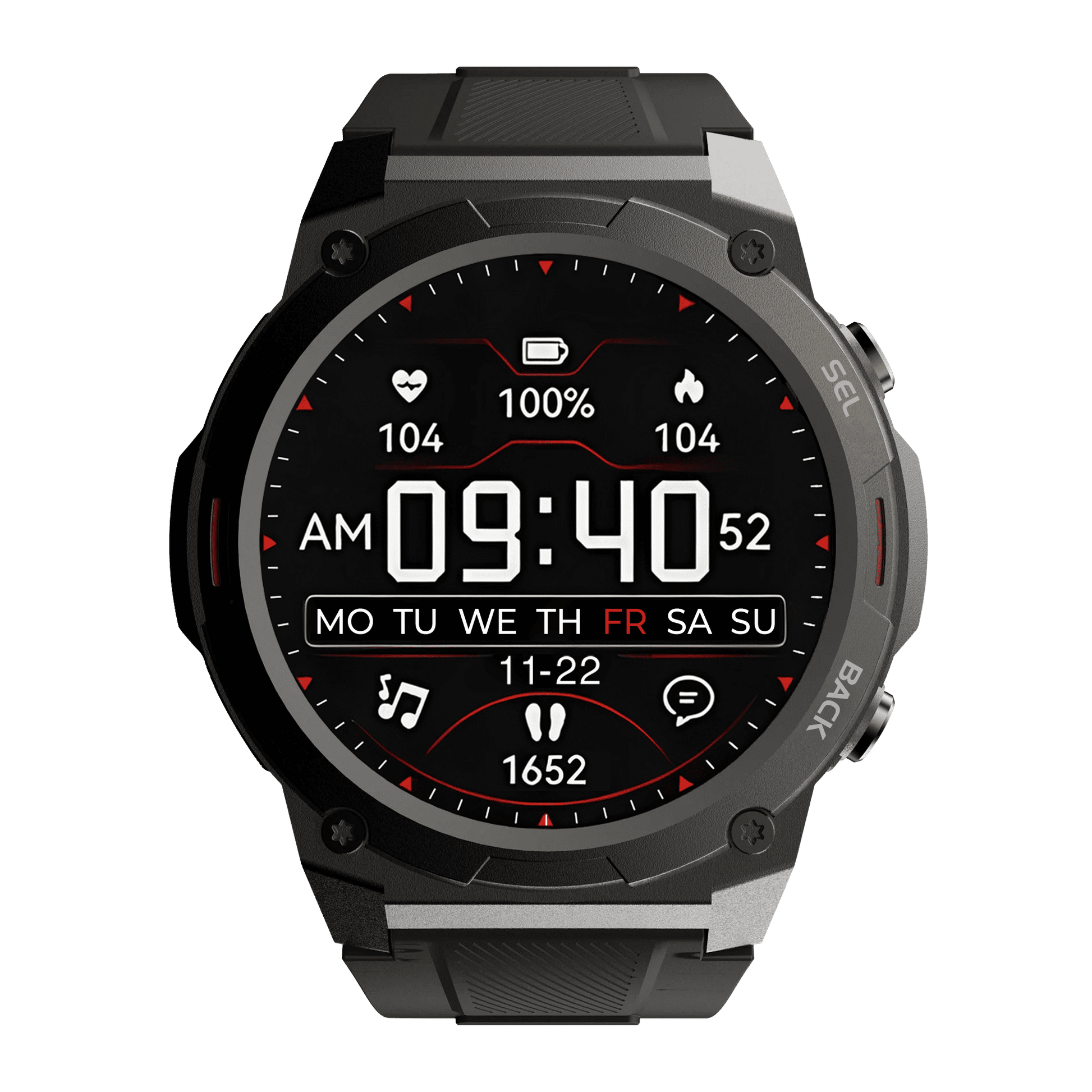 Rugged Fitness Tracker Smartwatch | Waterproof, Heart Rate Monitor & GPS for Outdoor Activities