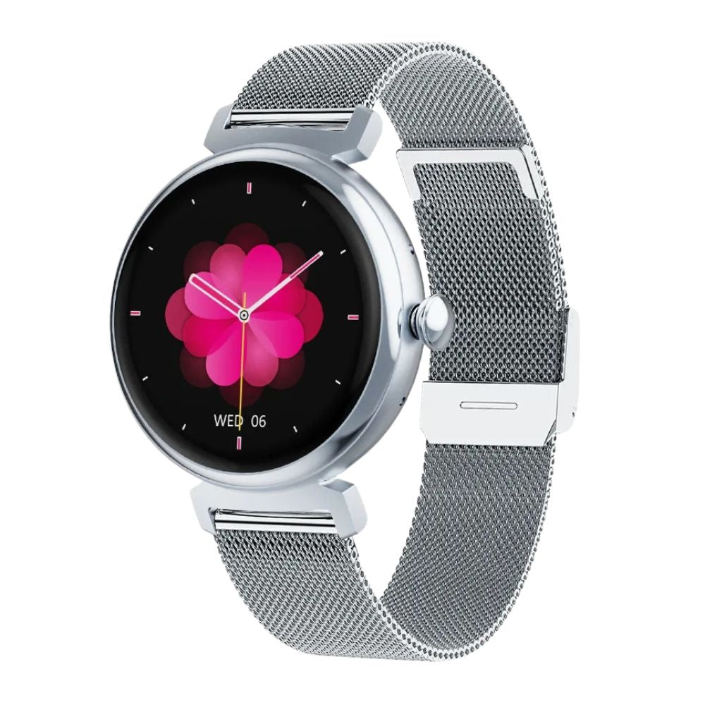 Elegant Smart Watch Metal Strap Women's – 1.04" AMOLED Smartwatch with Bluetooth Call & Health Monitoring