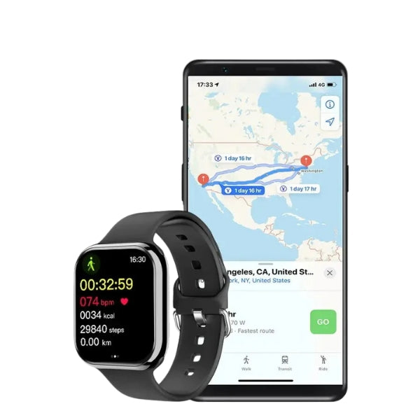 Motion GPS Smartwatch - Healt Monitoring Fitness Watch with Silicone Strap