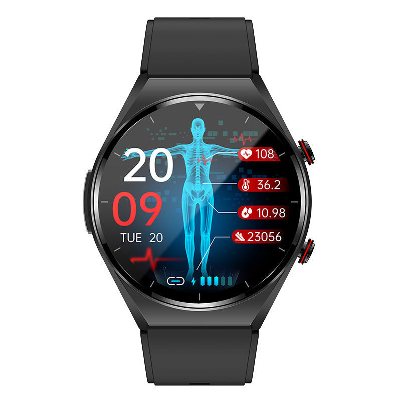 Smart Health Watch with Glucose Trends, Blood Pressure & Heart Monitoring – Fitness Tracker for Men with Phone Calls