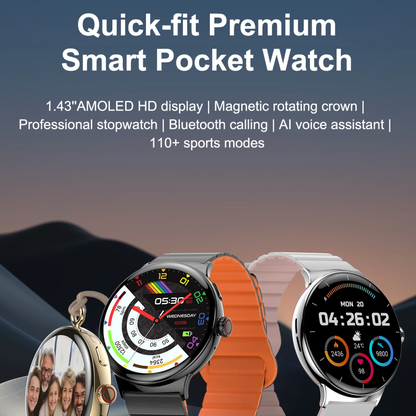 Smart Pocket Fob Digital Modern Watch for Men and Women