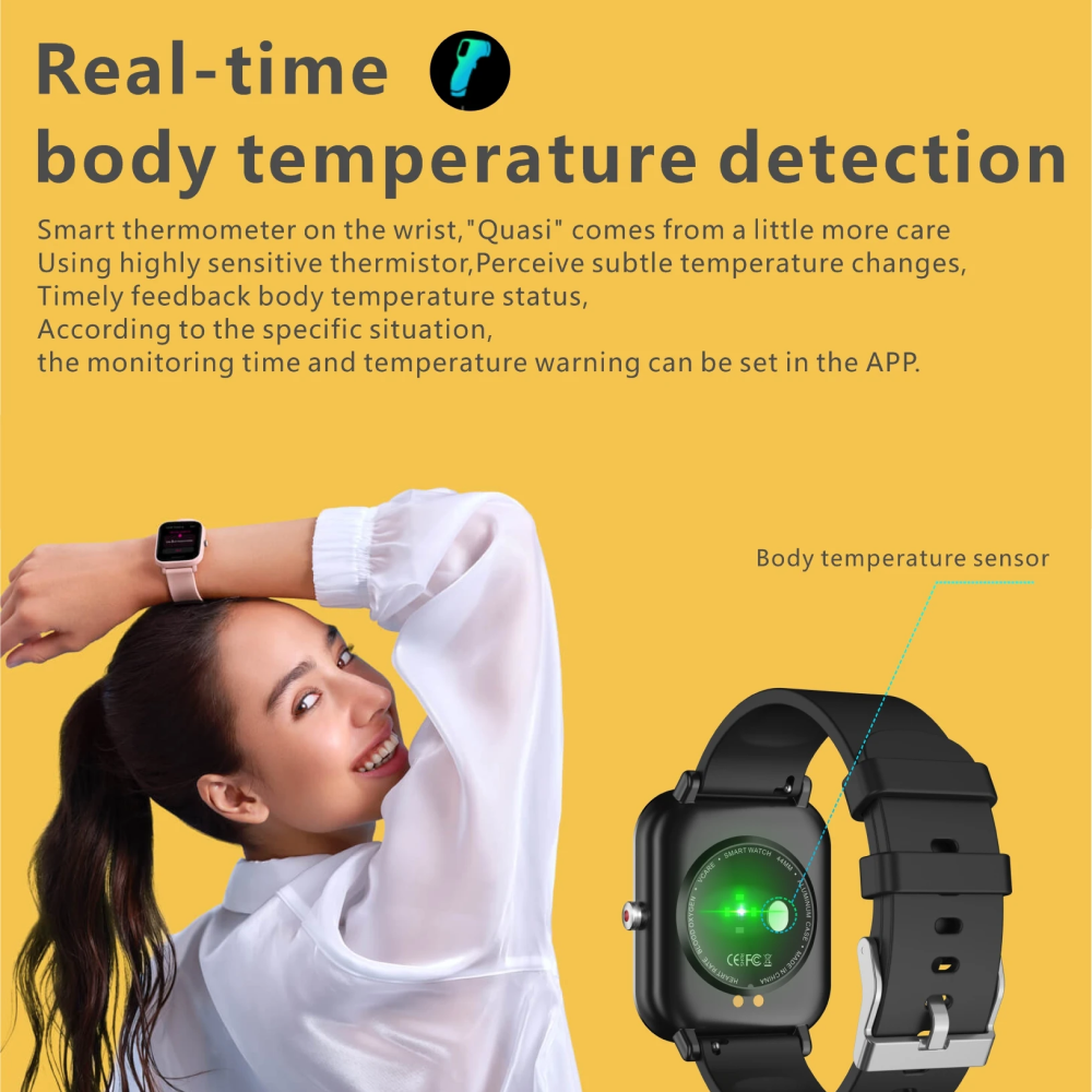 2024 Blood Pressure Monitor Wrist Face Sport Waterproof Blood Pressure Smart Watch For Android iOS