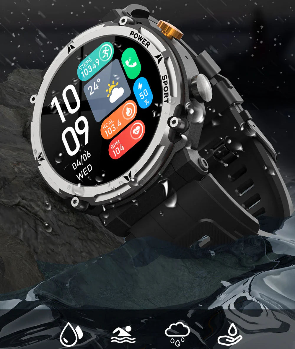 Indestructible Smartwatch | Waterproof, Durable Design & 30+ Modes for Extreme Conditions