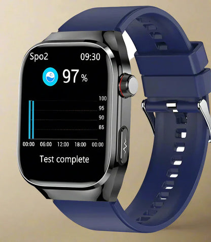 Health Smartwatch with ECG & Blood Sugar Monitoring | Waterproof 2.04-Inch AMOLED Fitness Tracker for Comprehensive Health Monitoring
