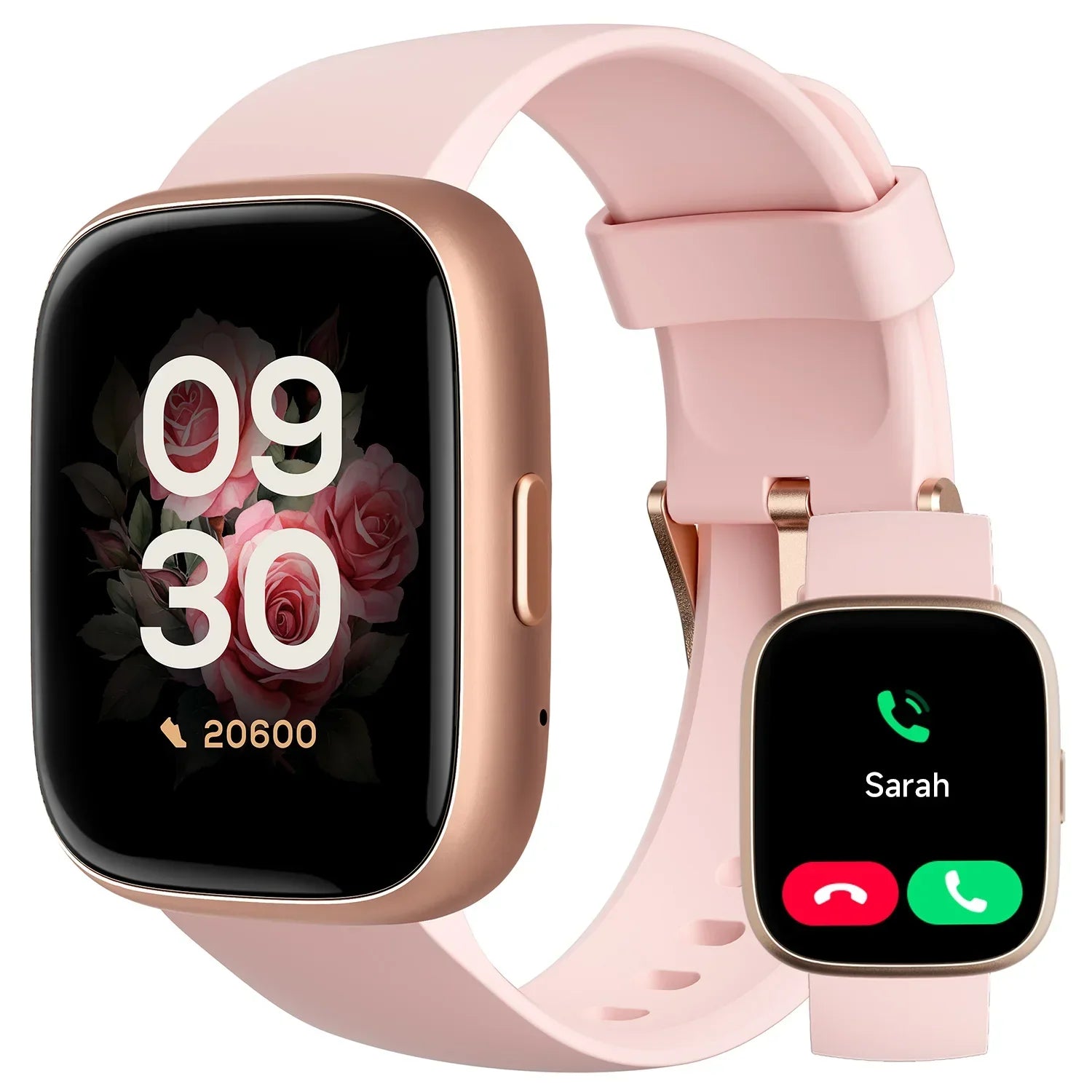 Rose Gold Watches for Women – Smartwatch with 1.83" HD Screen, Bluetooth Calls & Alexa, Health & Fitness Tracking, Waterproof, 7–10 Day Battery