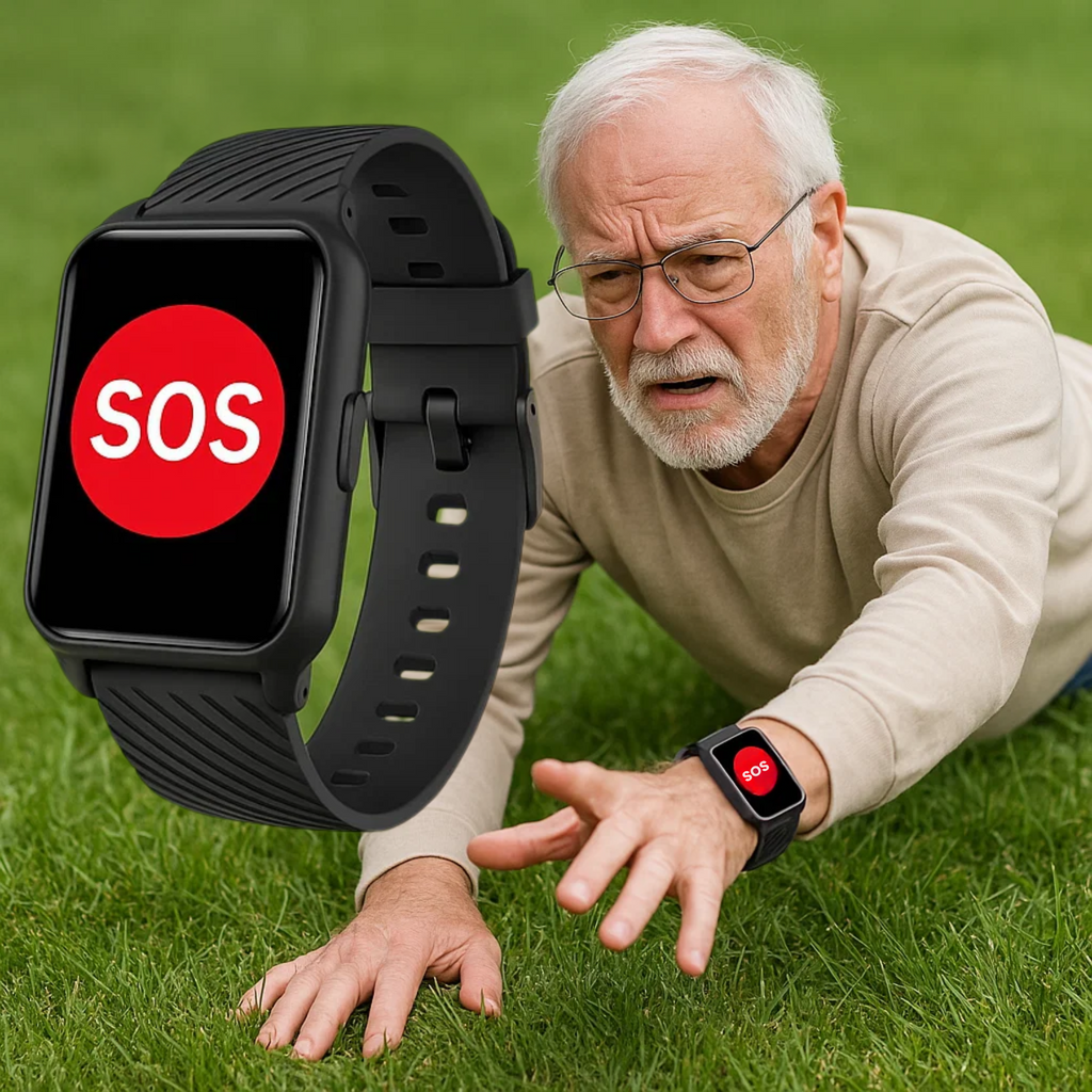 Fall Detection Watch for Seniors - 4G Medical Alarm with GPS & SOS Smart Watch