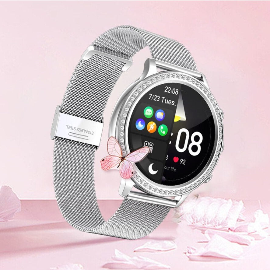 Smartwatch in Gold with Advanced Health Monitoring & Stylish Design | Women’s Smart Watch