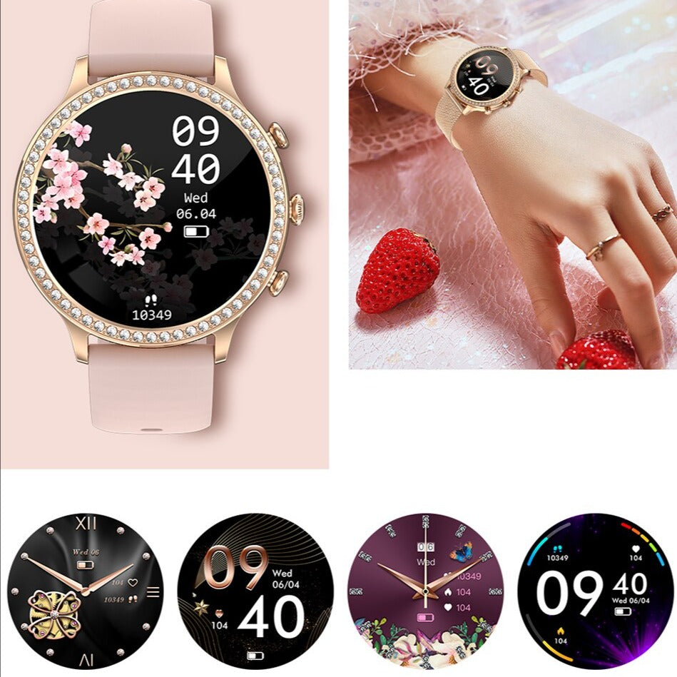 Smartwatch in Gold with Advanced Health Monitoring & Stylish Design | Women’s Smart Watch