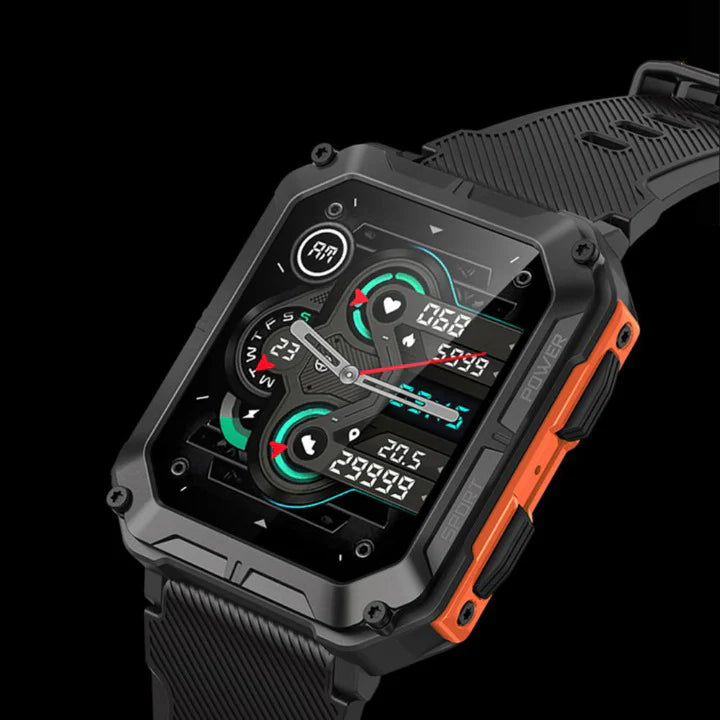 Indestructible Smartwatch for Men and Women - Waterproof Fitness Tracker with Heart Rate Monitor and GPS