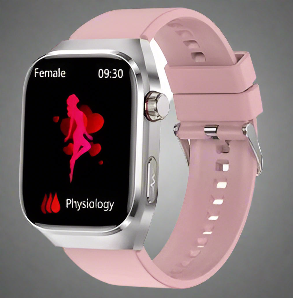 Health Smartwatch with ECG & Blood Sugar Monitoring | Waterproof 2.04-Inch AMOLED Fitness Tracker for Comprehensive Health Monitoring