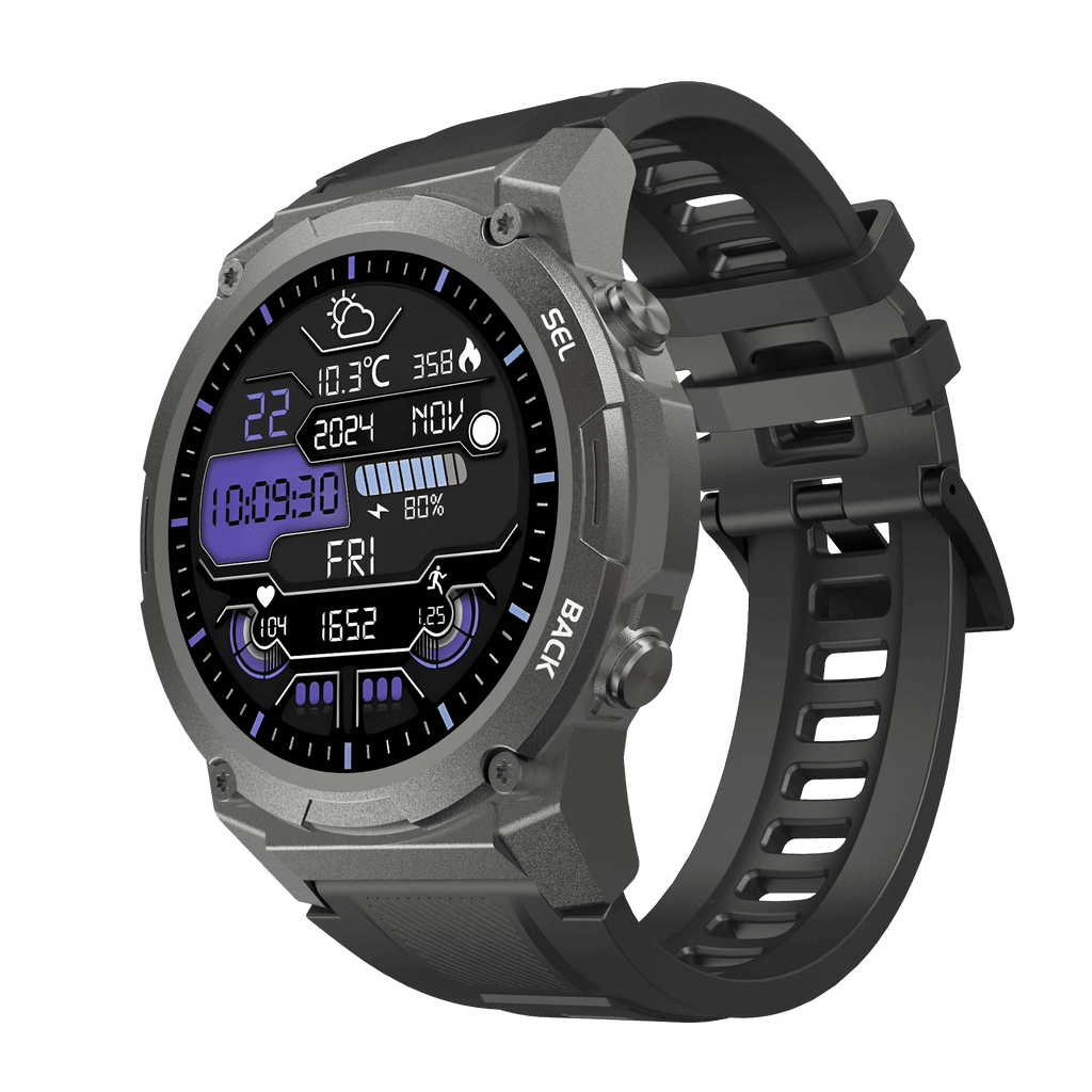 Rugged Fitness Tracker Smartwatch | Waterproof, Heart Rate Monitor & GPS for Outdoor Activities