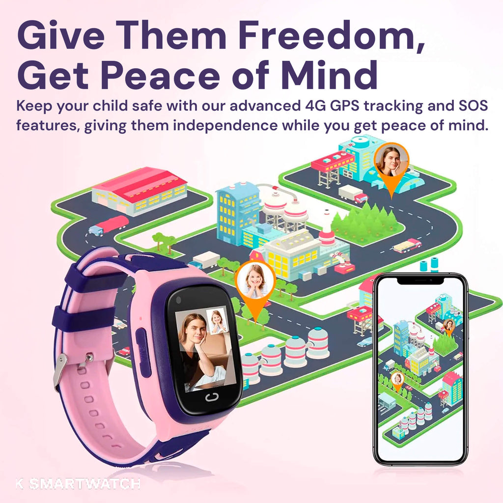 Smart Watch for Kids – 4G GPS, Video Call & SOS Emergency