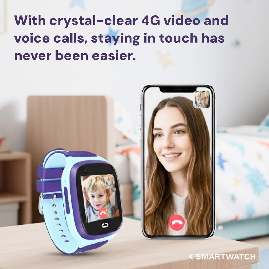 Smart Watch for Kids – 4G GPS, Video Call & SOS Emergency